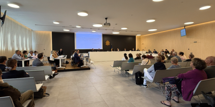 Assemblea de Creditors d'Assegurances Generals SA i Carlemany SA que ha tingut lloc aquest matí a la Seu de la Justícia.