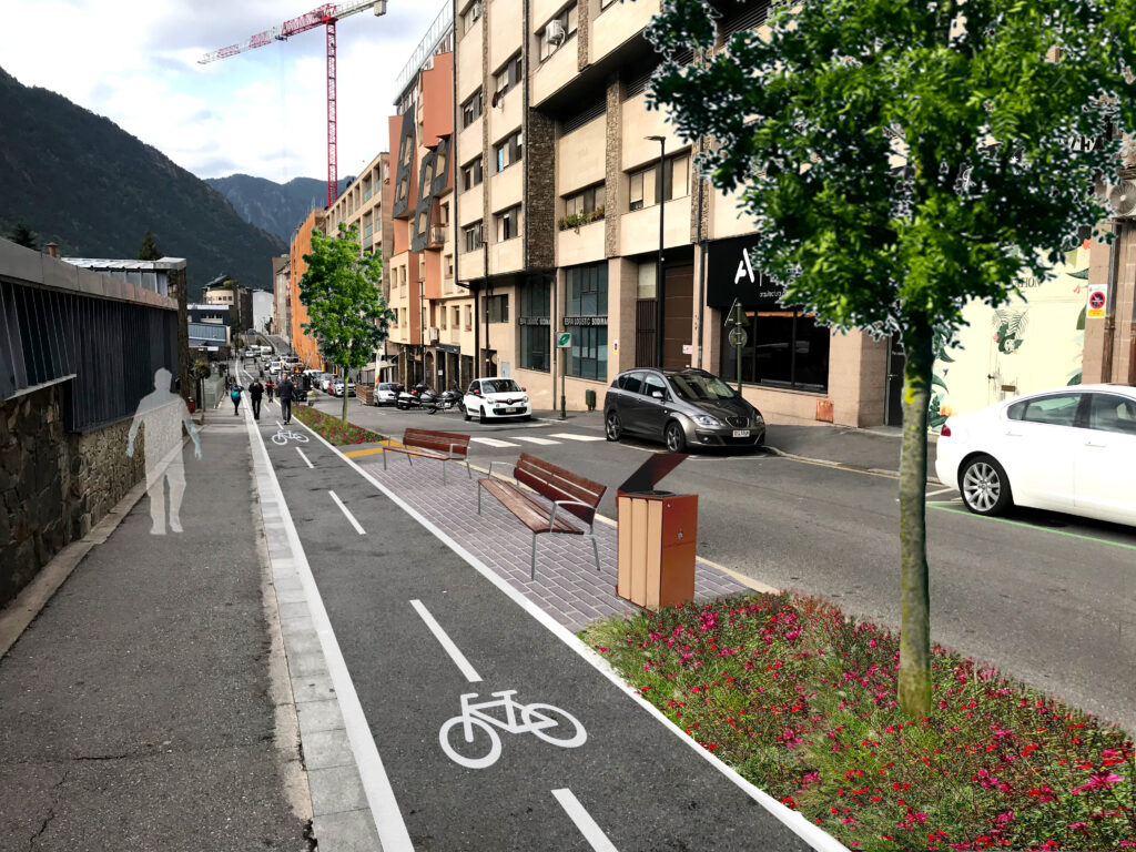 Render de com quedarà la zona del Lycée. Foto: Comú d'Andorra la Vella