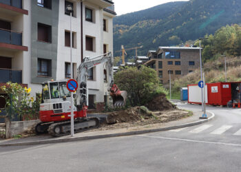 Un tram del carrer de la Clota Verda en obres. Foto: M. R. (ANA)