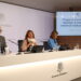 Els ministres de Finances i Presidència, Economia, Treball i Habitatge, Ramon Lladós i Conxita Marsol; i la directora general d'Andorra Banking, Esther Puigcercós. Foto: M. F. (ANA)