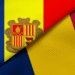 Banderes d'Andorra i Romania.