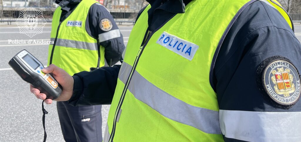 Un control d'alcoholèmia de la policia. Foto: Policia d'Andorra