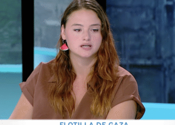 L'activista andorrana propalestina Cèlia Vélez. Foto: Betevé.