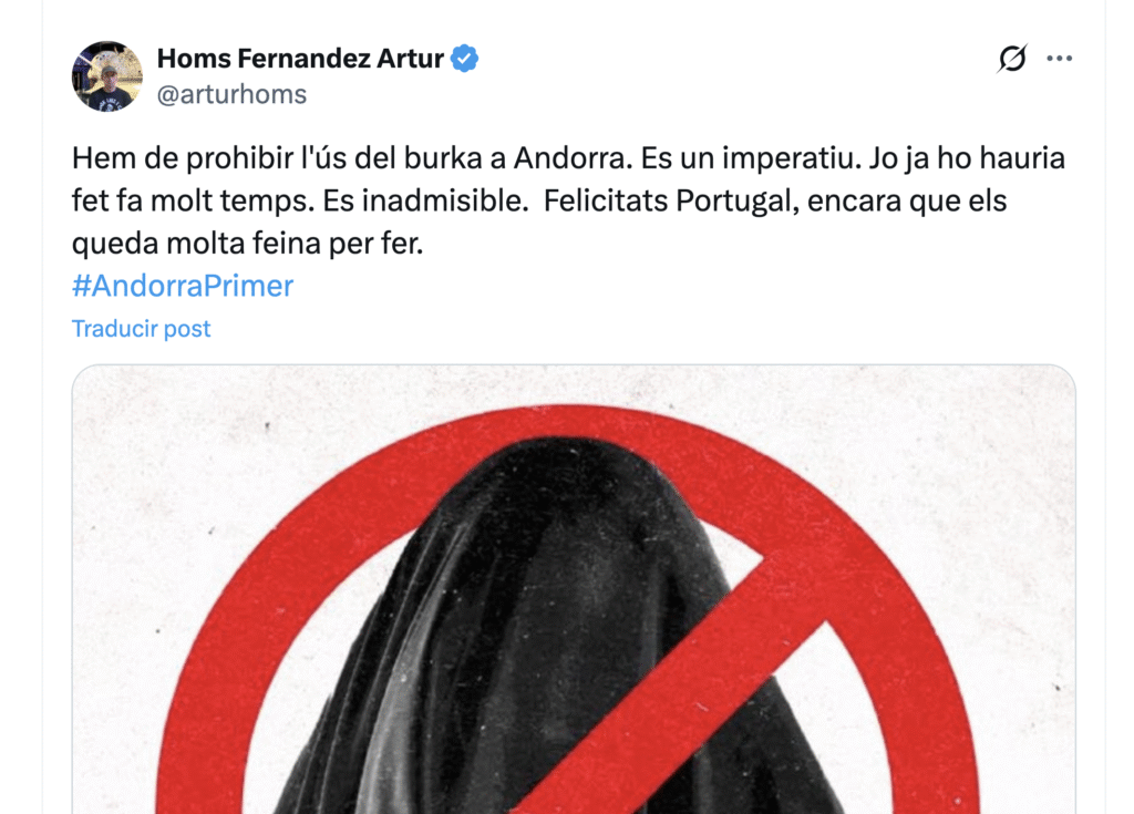 Imatge del tuit d'Homs. Foto: X.