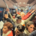 Col·lapse a un bus.
