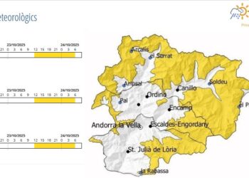 L'avís groc del Servei Meteorològic.