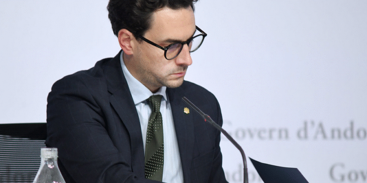 Guillem Casal a la roda de premsa posterior al consell de ministres.