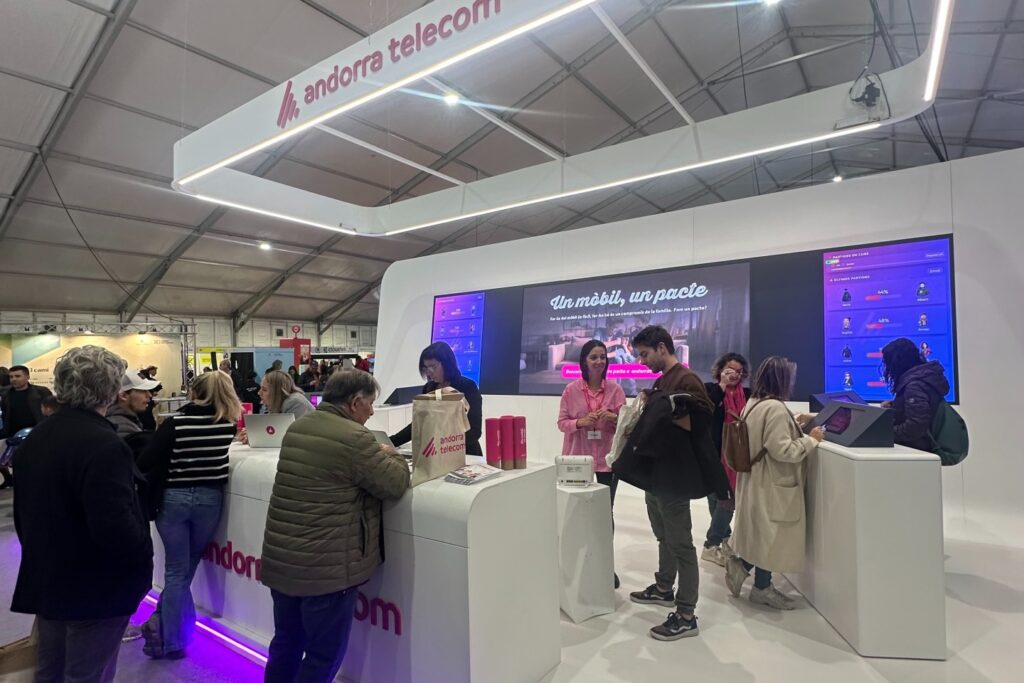 L'estand d'Andorra Telecom a la Fira d'Andorra la Vella.
