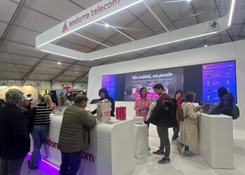 L'estand d'Andorra Telecom a la Fira d'Andorra la Vella.