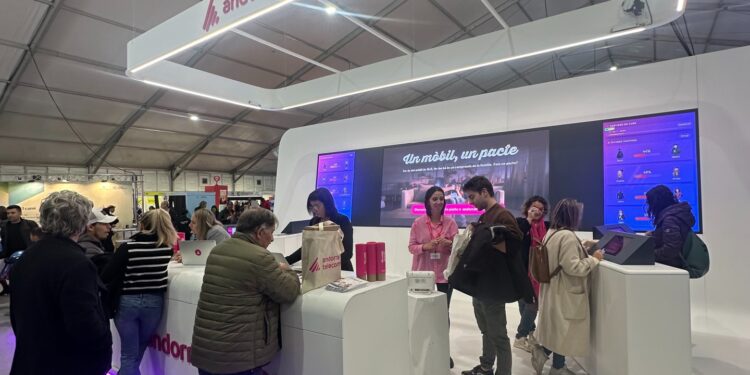 L'estand d'Andorra Telecom a la Fira d'Andorra la Vella.