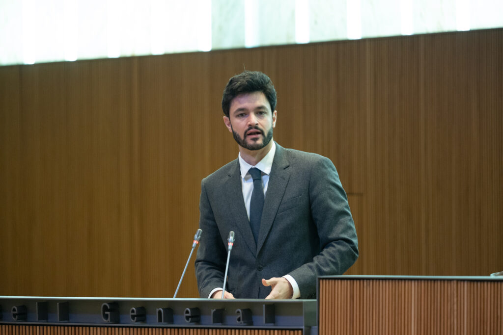 El president del grup parlamentari de Concòrdia, Cerni Escalé. Foto: Consell General / Sergi Pérez