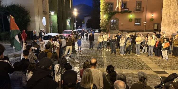 Concentració per la flotilla a la Seu d'Urgell. Foto: RàdioSeu