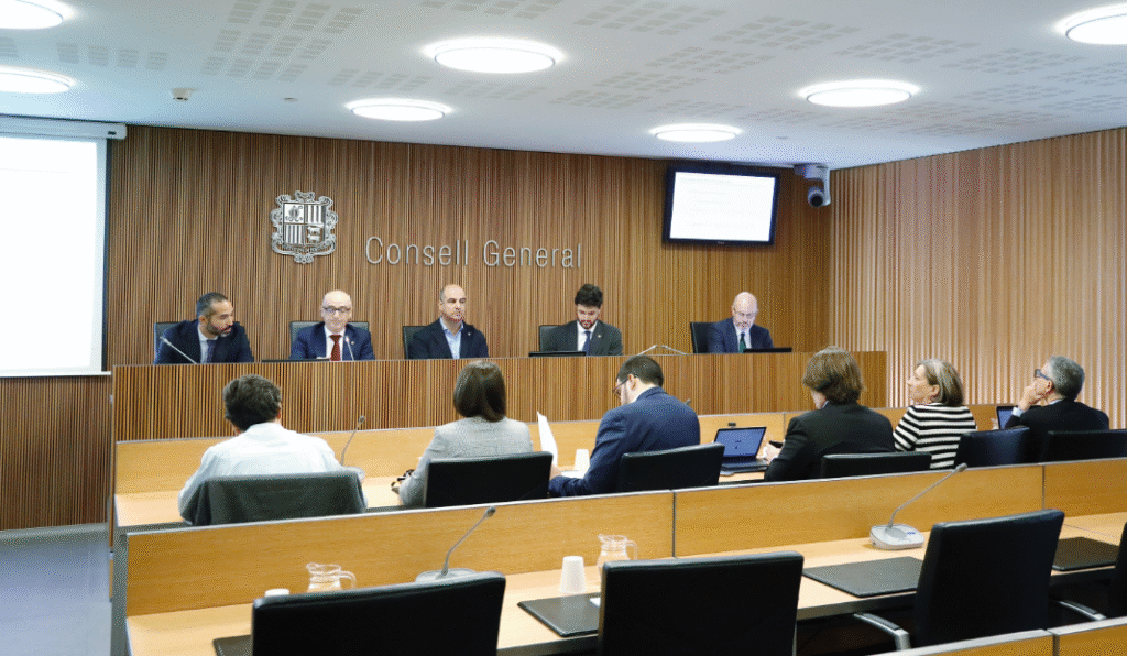 Una compareixença del ministre de Finances, Ramon Lladós, davant la comissió legislativa de Finances i Pressupost.