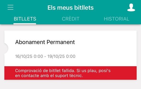 FEDA preveu resoldre la incidència a l’app Mou-te durant la setmana vinent