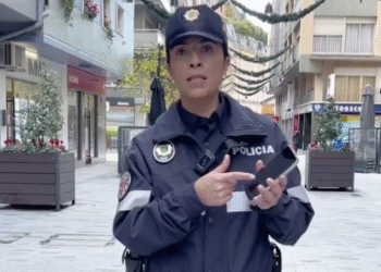 L'agent que apareix al vídeo de la policia.