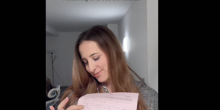 Imatge del vídeo on s'ensenya la denúncia: Foto: TikTok.