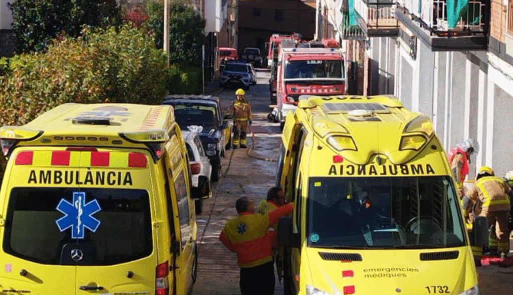 Mobilització d'efectius arran de la deflagració.