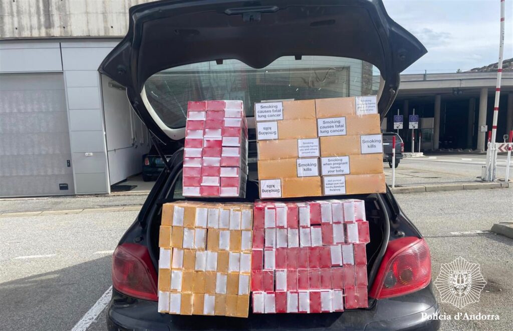 El tabac de contraban comissat per la policia. Foto: Policia d'Andorra
