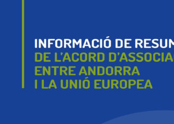 Portada del document sobre el text de l'acord. Foto: Andorra-UE.