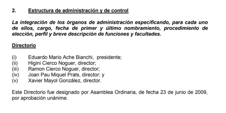 Composició del directori de BPA Uruguai sancionada per no impedir el blanqueig. Foto: BC Uruguay..