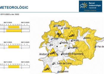 L'avís groc del Servei Meteorològic.