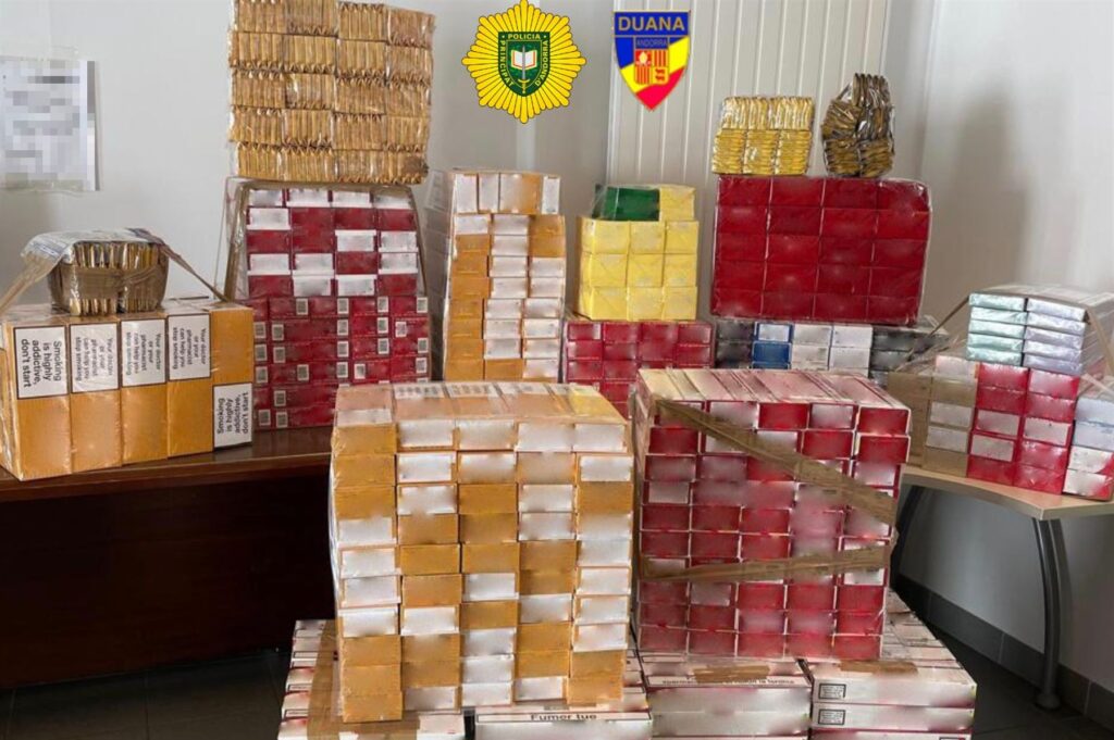 El tabac de contraban comissat. Foto: Policia d'Andorra