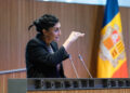 La presidenta del grup parlamentari d'Andorra Endavant, Carine Montaner. Foto: Consell General