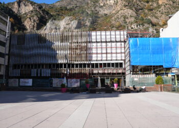 L'estat actual de la façana del Centre Cultural Lauredià. Foto: Comú de Sant Julià de Lòria