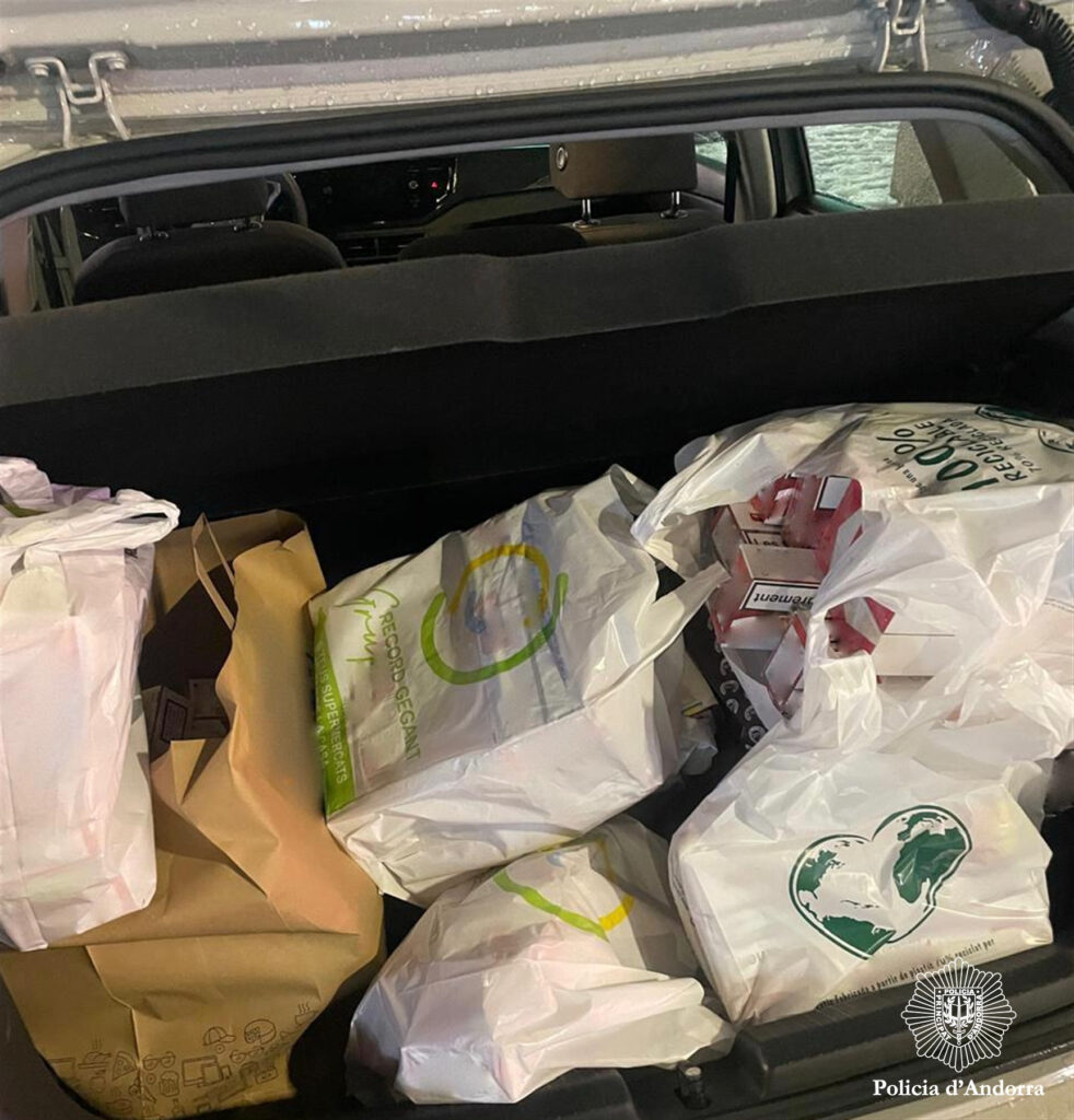 Tabac de contraban comissat per la policia. Foto: Policia d'Andorra