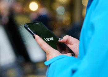 Una usuària d'UBER.