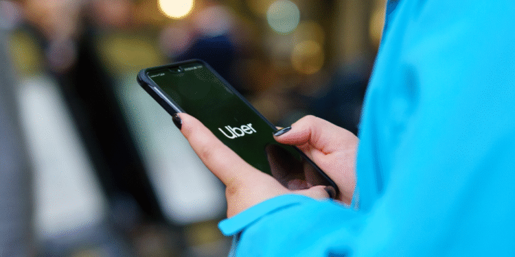 Una usuària d'UBER.