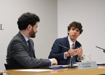 Presentació de la proposta per part de Pol Bartolomé i Cerni Escalé. Foto: ANA.