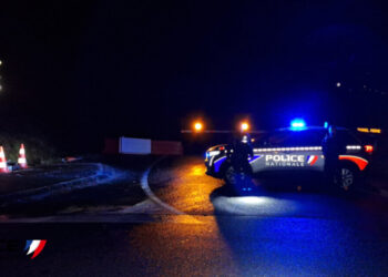 Control nocturn dels gendarmes francesos en la via cap a Andorra. Foto: AF.