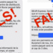 Dos missatges fraudulents.