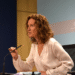 Sílvia Calvó en una compareixença davant dels mitjans de comunicació.