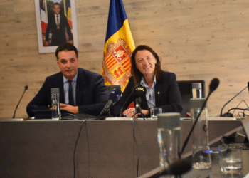 Els cònsols d'Ordino, Eduard Betriu i Maria del Mar Coma.