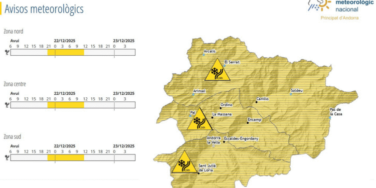 Nevada a totes les cotes la matinada de diumenge a dilluns