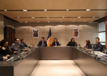 Els consellers d'Ordino durant la sessió de consell de comú.