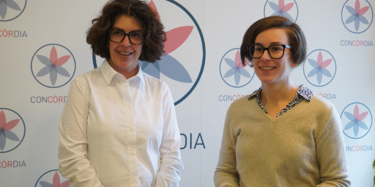 Les copresidentes de Concòrdia, Núria Segués i Sílvia Mosquera.