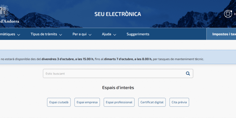 Seu electrònica de Govern. Foto: Govern d'Andorra