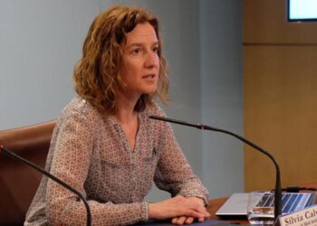 Sílvia Calvó quan era ministra de Medi Ambient. Foto: Arxiu.