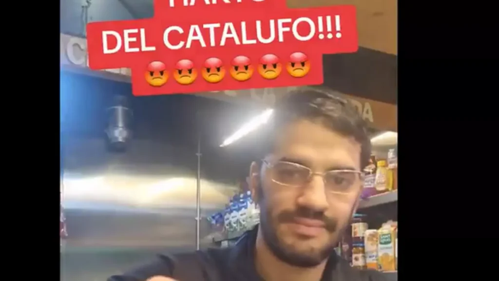 El Creper de la Rotonda en un dels seus atacs al català. Foto: TikTok.