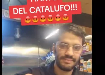 El Creper de la Rotonda en un dels seus atacs al català. Foto: TikTok.