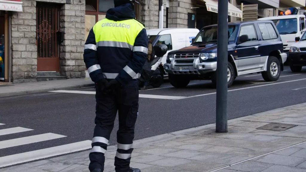Agent de circulació a Andorra la Vella. Foto: Arxiu.