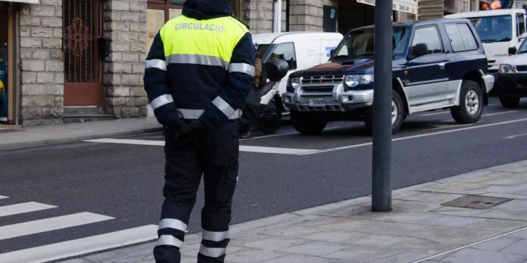 Agent de circulació a Andorra la Vella. Foto: Arxiu.