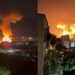 Imatge de l'impacte de les bombes a Caracas. Foto: Xarxes Socials.