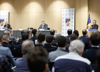 Espot durant el discurs. Foto: Govern.