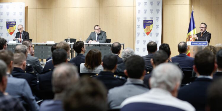 Espot durant el discurs. Foto: Govern.