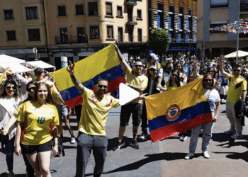 Celebració de colombians a Andorra. Foto: Xarxes.