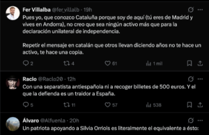 Alguns dels comentaris. Foto: Twitter.